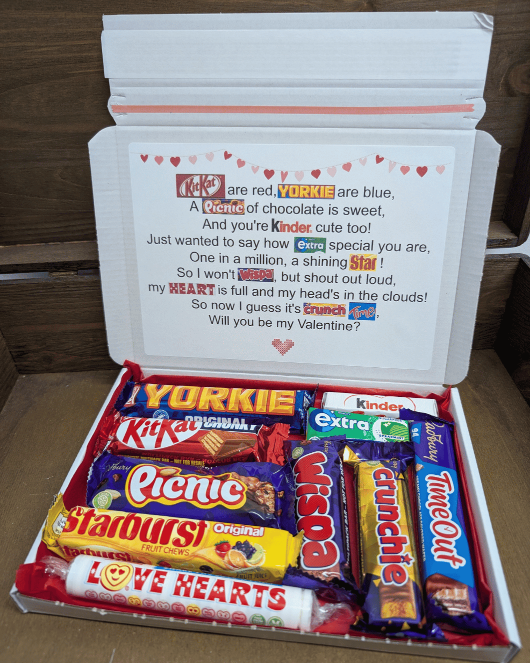 Valentines Day Chocolate Poem Letterbox Gift