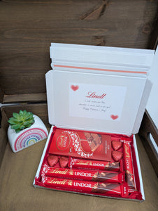 Valentines Lindt Chocolate Hamper - Lindt Lindor Letterbox Gift Personalised. Valentines Day!