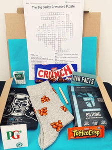 Dad To Be Box – thoughtful and fun gift for new dads with treats, socks, and a dad joke