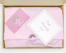 Cargar imagen en el visor de la galería, A colourful Children’s Letterbox Gift from The Happiness Box, filled with treats and activities, lined with tissue paper.
