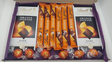 Cargar imagen en el visor de la galería, Large Lindt Chocolate Orange Letterbox Gift with assorted Lindt orange chocolates, perfect for any occasion
